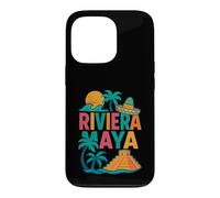 Riviera Maya Souvenir Mexico Beach Travel Icons Retro Case for iPhone 13 Pro