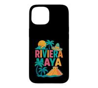 Riviera Maya Souvenir Mexico Beach Travel Icons Retro Case for iPhone 15