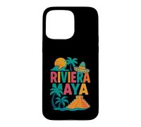 Riviera Maya Souvenir Mexico Beach Travel Icons Retro Case for iPhone 15 Pro Max