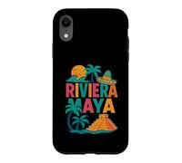 Riviera Maya Souvenir Mexico Beach Travel Icons Retro Case for iPhone XR