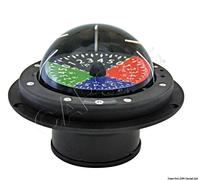RIVIERA Regatta Boat Marine Compass 3" 80mm Black 4-colour flat rose