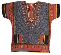 Riviera Sun Dashiki Shirt for Men with Pockets African Tribal Print Boho Top - Multicolored - XXL/3XL Black