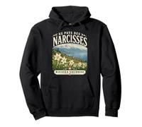 Riviera Vaudoise Wild Narcissus Swiss Alps Art Pullover Hoodie