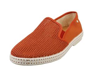 Rivieras Classic Canvas & Mesh Mens Espadrille Shoes in Terracotta - 10.5 UK