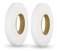 RIVIEVAL 2 Rolls 140 Yards Wonder Web Iron On Hem Tape Hemming Tape Extra Wide Web Fabric No Sew Hem Tape Roll Iron-on Tape for Trousers Curtains Clothes Jeans Garment- White(10mm Wide)……