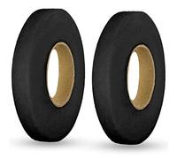 RIVIEVAL 2 Rolls 140 Yards Wonder Web Iron On Hem Tape Hemming Tape Extra Wide Web Fabric No Sew Hem Tape Roll Iron-on Tape for Trousers Curtains Clothes Jeans Garment- Black(10mm Wide)