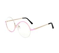 RIVIEVAL Elphaba Glasses Round Metal Frame Cosplay Eyewear Witch Costume Accessories(1Pc - Pink Gold Frame)