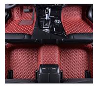 RIVILA Full Coverage Car Floor Mats Set for Mitsubishi Outlander PHEV 2016-2019(RHD), Leather Foot Pads Custom Auto Carpet Cover All Weather Floor Protection Liner, Car Protector,Wine-Red-RHD