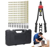 Rivnut Tool Kit - 27.5x28x8cm, 176 Pieces Nut Sert Installation Tool, Professional Manual Rivet Nut M3- Metric | Threaded Insert Assortment For Construction, Automotive Repair, Fabrication