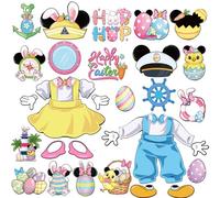 RiVolTa Easter Cruise Door Magnets - 26 Pcs Bunny Egg Chick Ship Decorations Magnetic Stickers Colorful Cute Mouse Cabin Anchor Stateroom Decals for Happy Holiday Party Cars Garage Fridge Accessories
