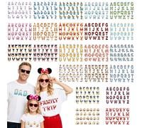 RiVolTa Mouse Alphabet Iron on Transfers - 22 Sheets Cute Cartoon Letters DTF Ready to Press Mice for T Shirts Heat Stickers Patches Vinyl Decals Appliques Clothes Hoodies Bag Decorations DIY Crafts