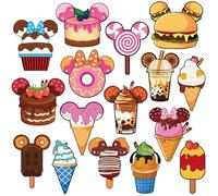 RiVolTa Mouse Cruise Door Decorations - 16 PCs Cute Magnets Ice Cream Ship Cabin Magnetic Stickers Funny Animal Stateroom Decal Accessories Refrigerator for Summer Party Carnival Holiday Locker Decor