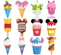 RiVolTa Mouse Cruise Door Magnets - 12 Pcs Summer Ice Cream Cute Ship Cabin Magnetic Stickers Funny Mice Decorations Garage Stateroom Accessories for Holiday Carnival Party Locker Refrigerator Decor