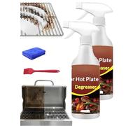 Rivoneed Grill Cleaner, 300ml Rivoneed Heavy-Duty Grill & Grate Degreaser Spray, Fast-Acting BBQ Grill Cleaner, Professional Strength BBQ Cleaner & Degreaser For Grates, Ovens & Smoker Racks (2pcs)
