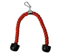 Rivotrance 27 Inch Tricep Rope Cable Attachments - Versatile Home Gym Cable Machine Accessories - LAT Pull Down Attachment for Enhanced Weight Fitness (Red)