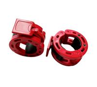 Rivotrance Clamps for 2 Inch Olympic Barbell, Locking Weight Clips, Locking Weight Clips, Lockdown Weight Clamps for Weightlifting Fitness Training (Red)