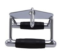 Rivotrance LAT Pull Down Bar,Rotating Press Down Bar,Tricep Rope,Strength Training Double D Row Handle Cable Attachment for Weight Workout,Cable Machine Accessories With Rubber Grips (D Bar)