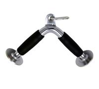 Rivotrance LAT Pull Down Bar,Rotating Press Down Bar,Tricep Rope,Strength Training Double D Row Handle Cable Attachment for Weight Workout,Cable Machine Accessories With Rubber Grips (V Bar)
