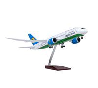 RIVPAHGQ Replica Aircraft Models 1/130 Diecast Model Collectible Aircraft 43cm For Uzbekistan Airways For Boeing 787 Scale Passenger Plane Miniature Airplane Model(NO light)