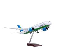 RIVPAHGQ Replica Aircraft Models 1/130 Diecast Model Collectible Aircraft 43cm Uzbekistan Airways For Boeing 787 Scale Passenger Plane Replica Miniature Airplane Model(NO light)