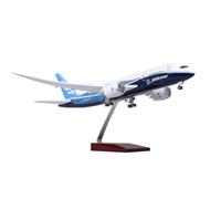 RIVPAHGQ Replica Aircraft Models 1/130 Scale Civil Aircraft Replica 43cm For Boeing 787 Prototype Plane Model For Aviation Display Miniature Airplane Model(With light)