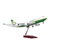 RIVPAHGQ Replica Aircraft Models 1/150 Scale Aircraft Die-cast Model 47cm EVA Air For Boeing 747-400 Passenger Plane Model Collection Miniature Airplane Model(With light)