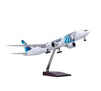 RIVPAHGQ Replica Aircraft Models 1/157 Scale Civil Aircraft Replica 47cm EgyptAir For Boeing 777 Plane Model For Aviation Display Miniature Airplane Model(NO light)