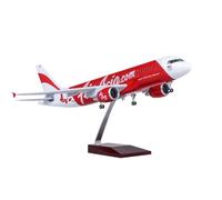 RIVPAHGQ Replica Aircraft Models 1/80 Scale Civil Aircraft Replica 47cm AirAsia For Airbus A320 Plane Model For Aviation Display Miniature Airplane Model(NO light)