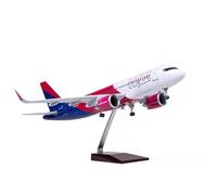 RIVPAHGQ Replica Aircraft Models 1/80 Scale Civil Aircraft Replica 47cm For Wizz Air A320neo Plane Model For Aviation Display Miniature Airplane Model(NO light)