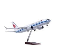 RIVPAHGQ Replica Aircraft Models 1/85 Scale Civil Aircraft Replica 47cm Air China For Boeing 737 MAX Plane Model For Aviation Display Miniature Airplane Model(NO light)