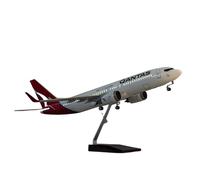 RIVPAHGQ Replica Aircraft Models 1/85 Scale Civil Aircraft Replica 47cm For Qantas For Boeing 737 Plane Model For Aviation Display Miniature Airplane Model(With light)