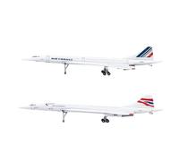 RIVPAHGQ Replica Aircraft Models 15cm Alloy Die-cast Model Aircraft 1:400 For British Airways Air France Concorde Scale Display Airplane Miniature Airplane Model(Two)
