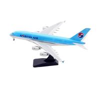 RIVPAHGQ Replica Aircraft Models 18cm Beautiful Scale Aircraft Models 1/400 For Korean Air For Airbus A380 HL7619 Blue Airplane Aviation Exhibits Miniature Airplane Model