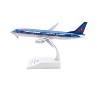 RIVPAHGQ Replica Aircraft Models 18CM Highly Realistic Airplane Model 1:200 Scale For British Midland Airlines B737-400 G-OBMG Aircraft Miniature Airplane Model