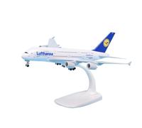 RIVPAHGQ Replica Aircraft Models 18cm Miniature Model Civil Aircraft 1:400 Lufthansa For Airbus A380 Scale Alloy Airplane Model For Adults Miniature Airplane Model
