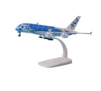 RIVPAHGQ Replica Aircraft Models 18cm Scale Model Airplane 1:400 For ANA A380 Flying Turtle Aircraft Model Civil Aviation Cargo Plane Miniature Airplane Model(Blue)