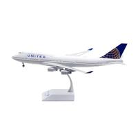 RIVPAHGQ Replica Aircraft Models 35CM Exquisite Scale Civil Aircraft 1:200 For United Airlines For Boeing B747-400 N175UA Airplane Model Miniature Airplane Model