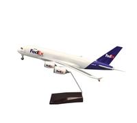 RIVPAHGQ Replica Aircraft Models 36cm Die-cast Metal Airplane 1:200 For FedEx A380 Freighter Passenger Aircraft Model With Wheels Miniature Airplane Model(With light)