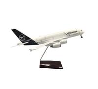RIVPAHGQ Replica Aircraft Models 36cm Die-cast Metal Airplane 1:200 For Lufthansa For Airbus A380 Passenger Aircraft Model With Wheels Miniature Airplane Model(With light)