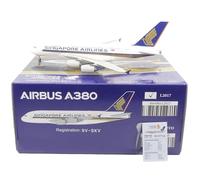 RIVPAHGQ Replica Aircraft Models 36cm Miniature Model Aircraft Replicas 1/200 For Singapore Airlines A380 9V-SKB/9V-SKV Simulation Civil Airplane Miniature Airplane Model(9V-SKV)