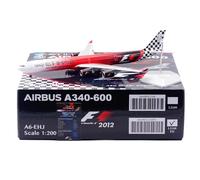 RIVPAHGQ Replica Aircraft Models 37CM Boutique Miniature Airplane 1:200 For Etihad Airways A340-600 A6-EHJ Scale Model Simulation Aircraft Miniature Airplane Model(L2168FD)