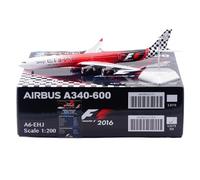 RIVPAHGQ Replica Aircraft Models 37CM Boutique Miniature Airplane 1:200 For Etihad Airways A340-600 A6-EHJ Scale Model Simulation Aircraft Miniature Airplane Model(L2172FD)