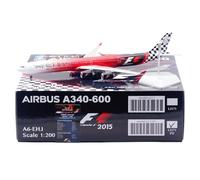 RIVPAHGQ Replica Aircraft Models 37CM Boutique Miniature Airplane 1:200 For Etihad Airways A340-600 A6-EHJ Scale Model Simulation Aircraft Miniature Airplane Model(L2171FD)