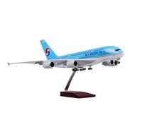 RIVPAHGQ Replica Aircraft Models 45cm Scale Model Airplane 1:160 Korean Air For Boeing 747-400 Aircraft Model Civil Aviation Cargo Plane Miniature Airplane Model(NO light)