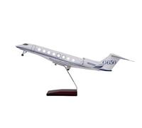 RIVPAHGQ Replica Aircraft Models 45cm Scale Model Airplane 1:50 For Gulfstream G650 Aircraft Model Civil Aviation Cargo Plane Miniature Airplane Model(With light)