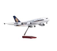 RIVPAHGQ Replica Aircraft Models 45cm Scale Model Airplane With Wheels And Lights 1:160 Singapore Airlines For Airbus A380 Passenger Aircraft Model Miniature Airplane Model(NO light)