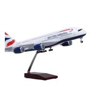 RIVPAHGQ Replica Aircraft Models 46CM Scale Airplane Model 1/160 Civil Aviation Aircraft For British Airways A380 Prototype Plane Replica Miniature Airplane Model(With light)