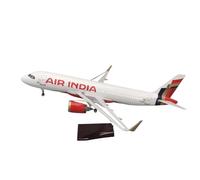RIVPAHGQ Replica Aircraft Models 47cm Die-cast Metal Airplane 1:80 For Air India A320neo Passenger Aircraft Model With Wheels Miniature Airplane Model(With light)