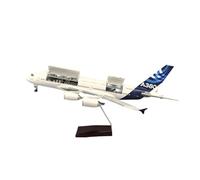 RIVPAHGQ Replica Aircraft Models 47cm Die-cast Metal Airplane 1:82 For Airbus A380 Prototype Passenger Aircraft Model With Wheels Miniature Airplane Model(With light)