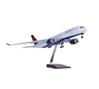 RIVPAHGQ Replica Aircraft Models 47cm Metal Die-cast Model Airplane 1/142 Scale For Delta Air Lines Passenger Aircraft Model For Airbus A350 Miniature Airplane Model(NO light)